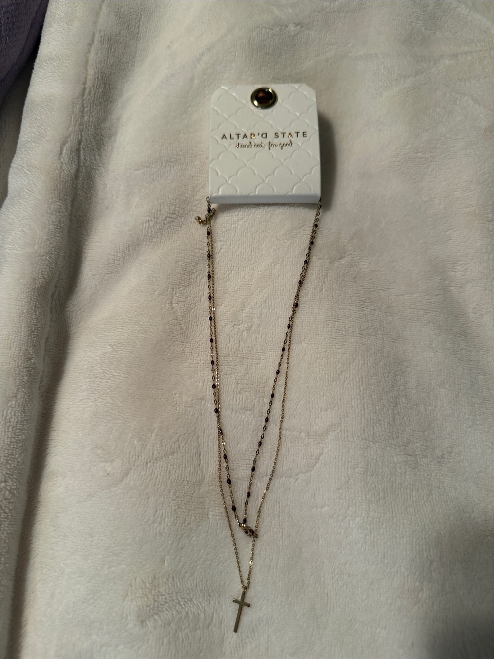 Altar'd State Delicate Gold Layered Cross Necklace